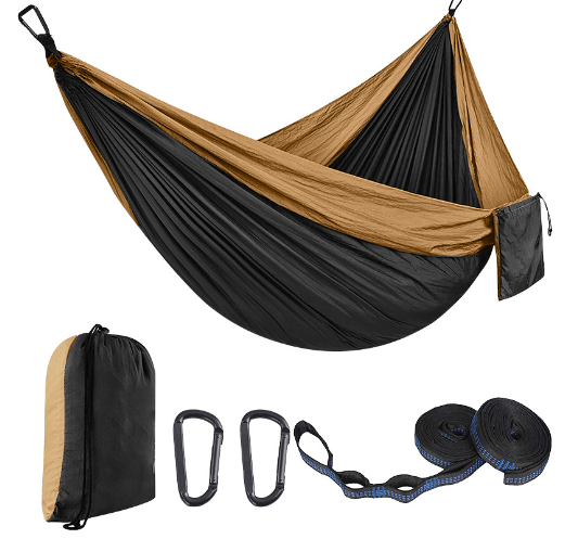 Relaxing in a hammock