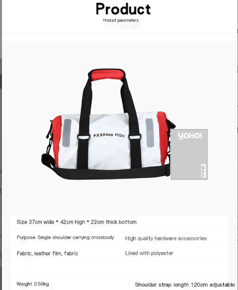 Reflective Travel Gym Bag