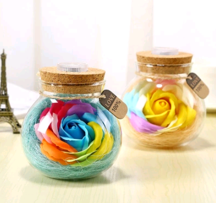 Colorful Luminous Soap Flower Image 1