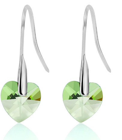 Heart-Shaped Earrings Olive