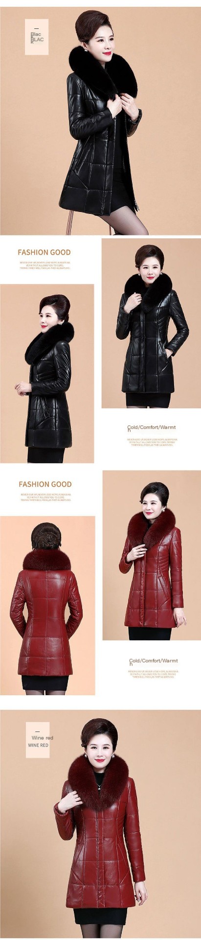 Women's Leather Down Jacket 3