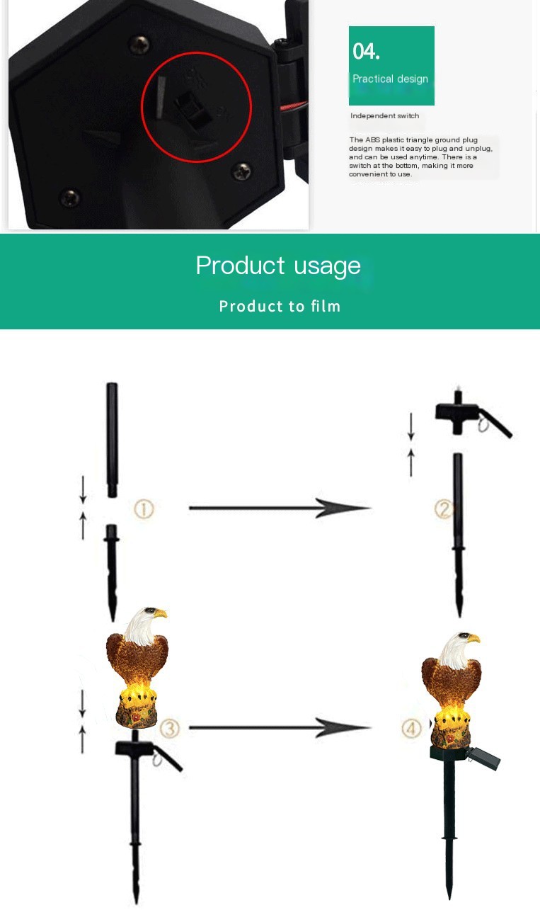 Solar Eagle Garden Light 4