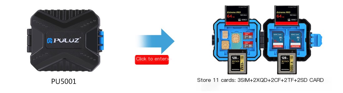 PULUZ Memory Card Storage Case - Open
