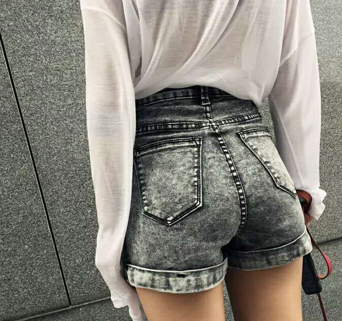 Denim shorts in different angles