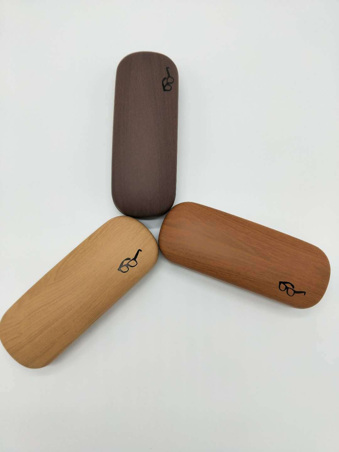 Wood Grain Glasses Case