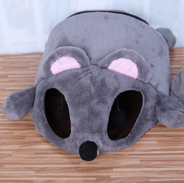 Grey Mouse Cat Bed Image 4