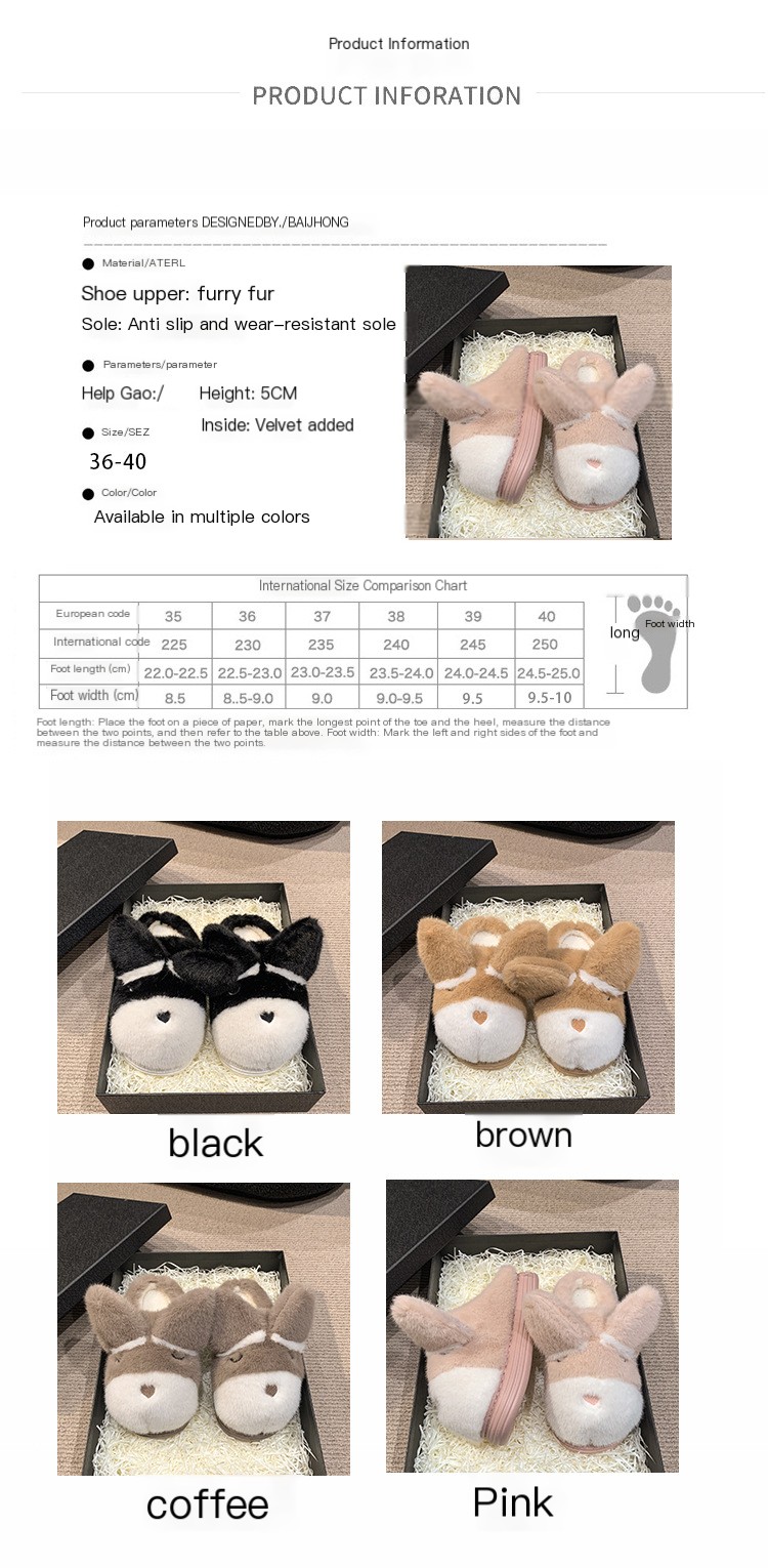 Cute Dog Cotton Slippers 1