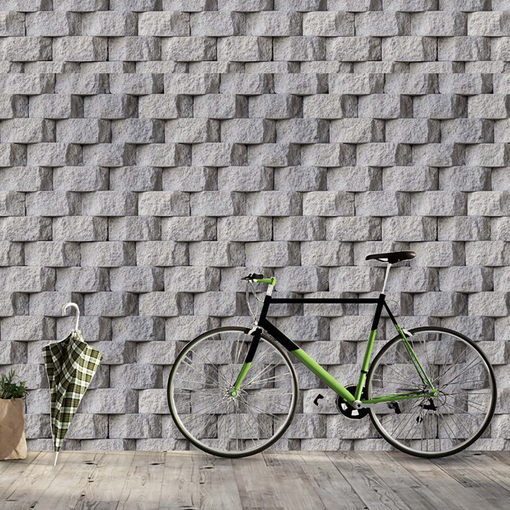 3D Simulated Stone Wall Sticker 3
