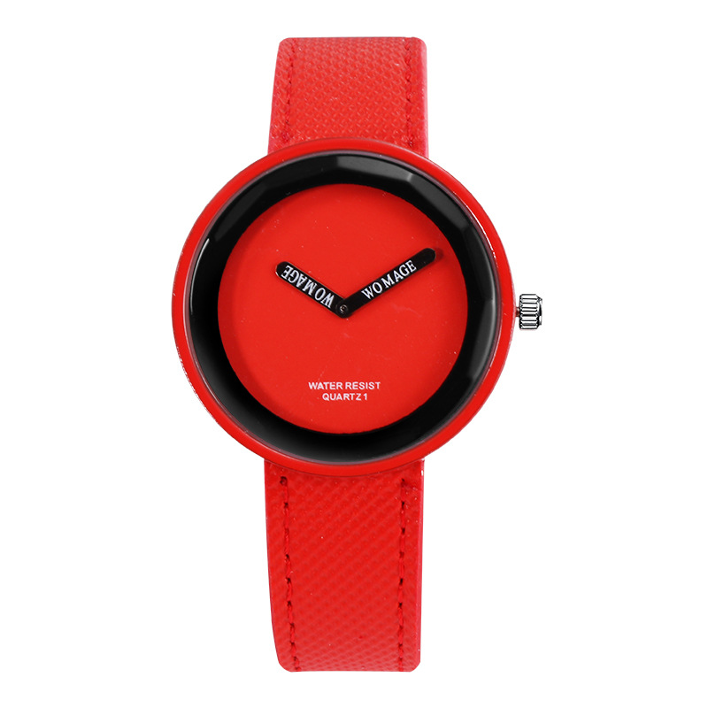 Minimalist Matte Leather Belt Watch - Blue
