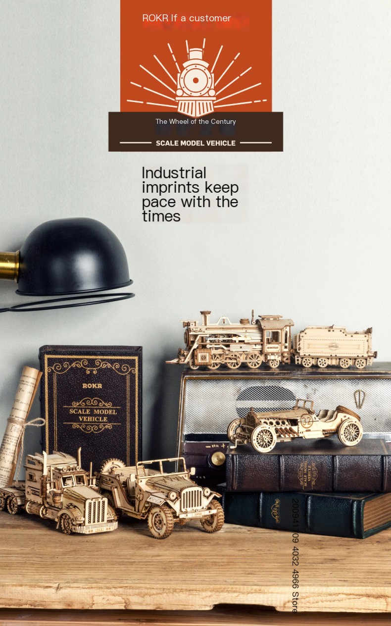 Wooden Train Model 3