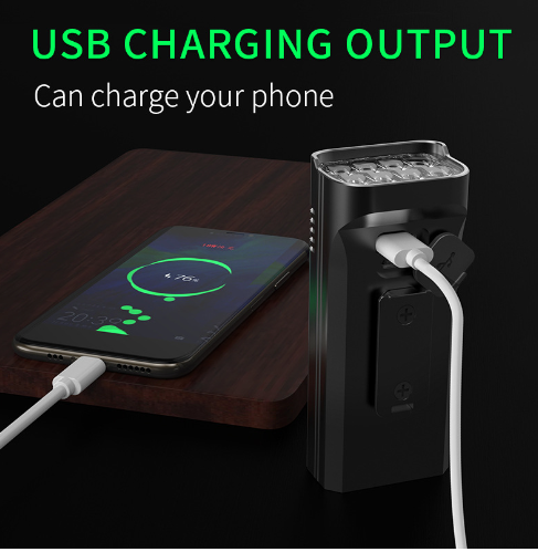 Bicycle Headlight with 8 T6 LEDs 6,400 Lumens USB Rechargeable