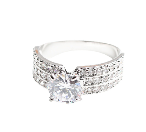 Geometric Zircon Ring 2