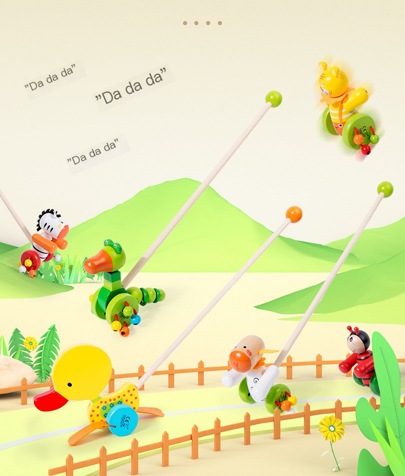Colorful Wooden Push Toy