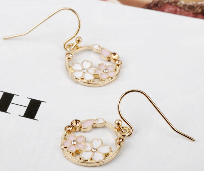 Cherry Blossom Circle Earrings 1
