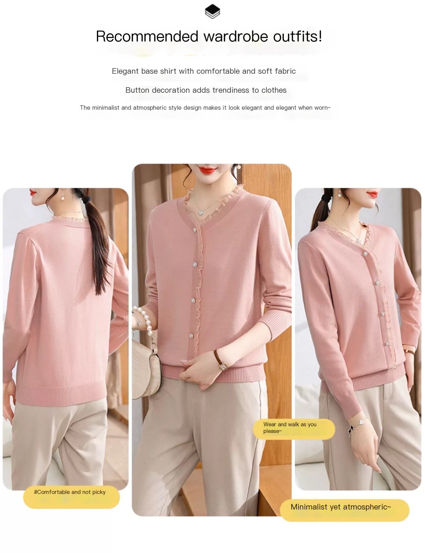 Spring new fashionable fashionable middle-aged and elderly women's lace lace collar bottoming shirt mother's inner sweater