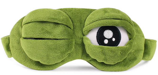 Sad Frog Sleep Mask