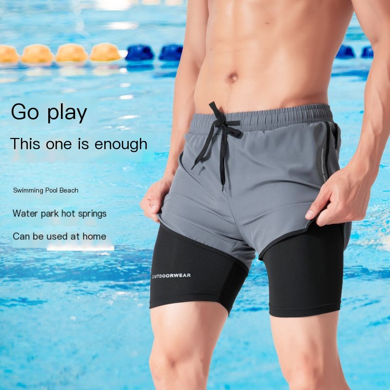 Fake Two-piece Running Shorts 4