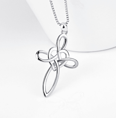 Heart Cross Pendant Necklace