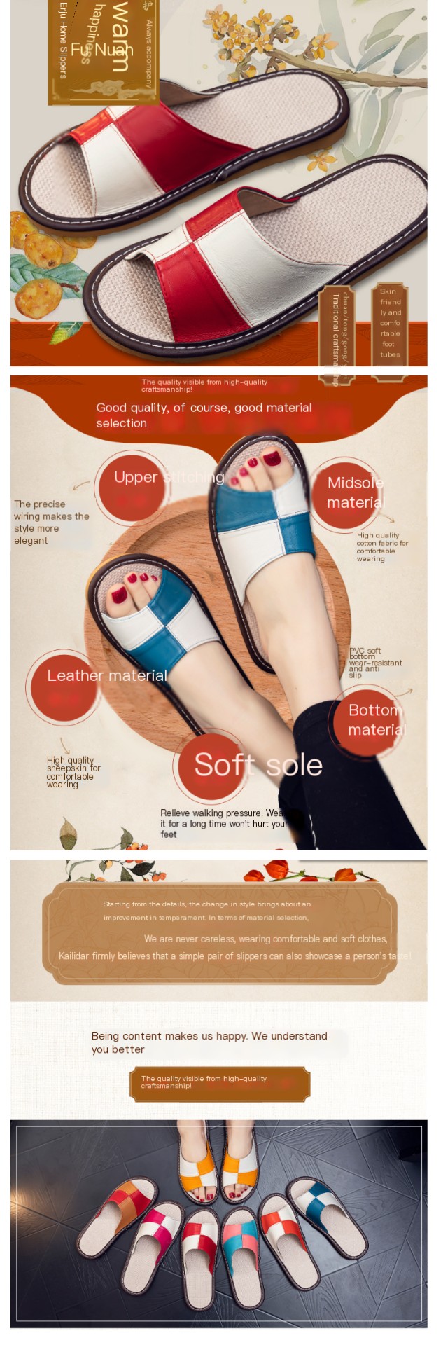 Stylish Candy Color Slippers