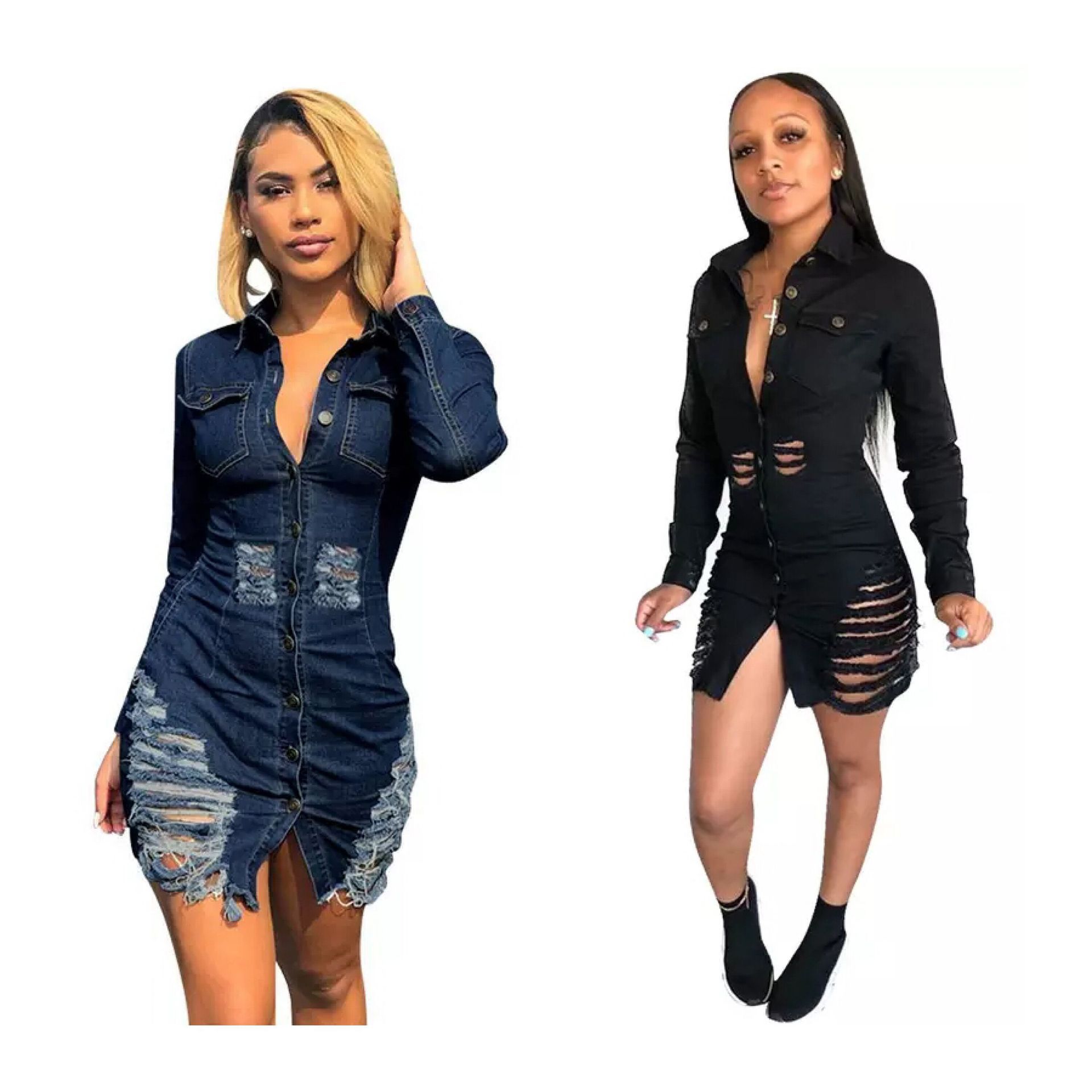 Denim Dress Image 5