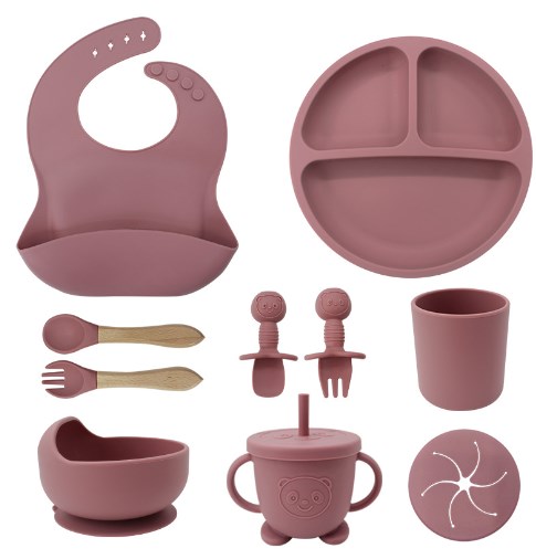 Baby Silicone Tableware Set Color 1