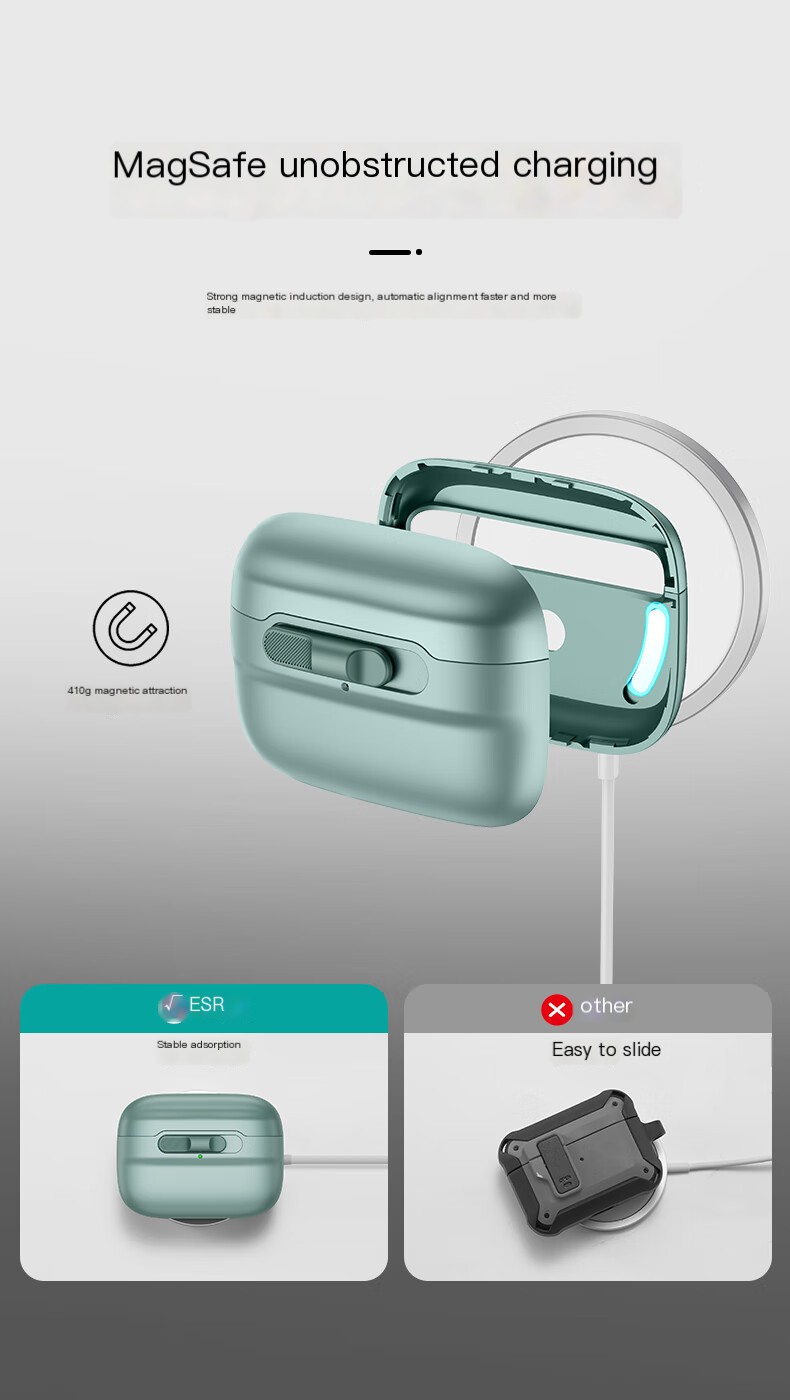 ESR Magnetic Earphone Case - Primary Titanium