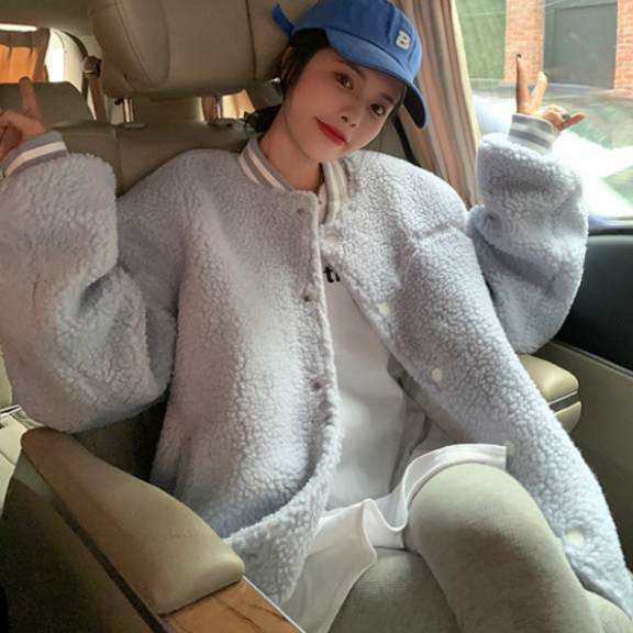 Stussy Lambswool Baseball Jacket Image 3