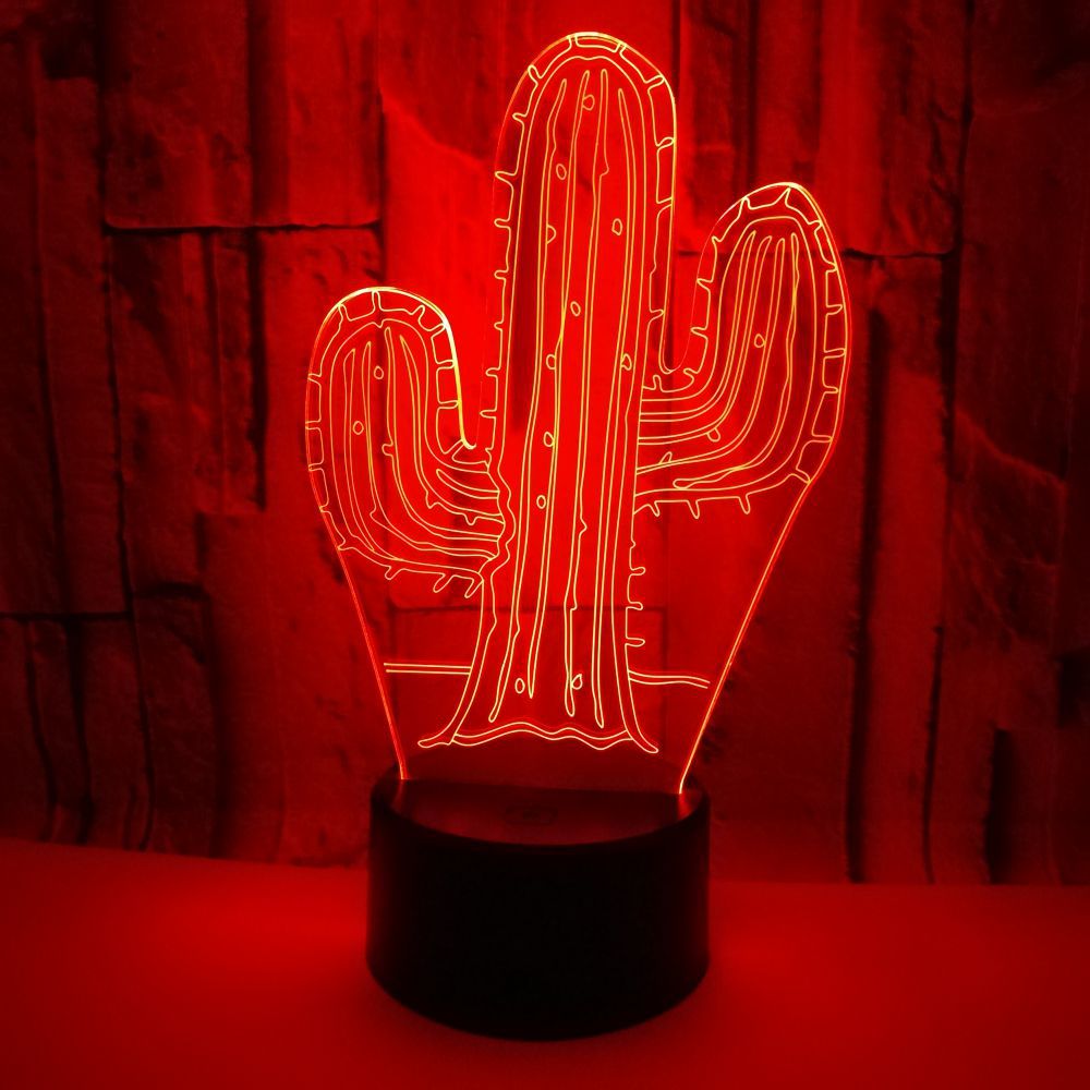 3D Cactus Night Light in different colors