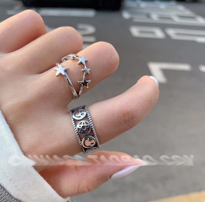Smiley Pentagon Ring Image 1