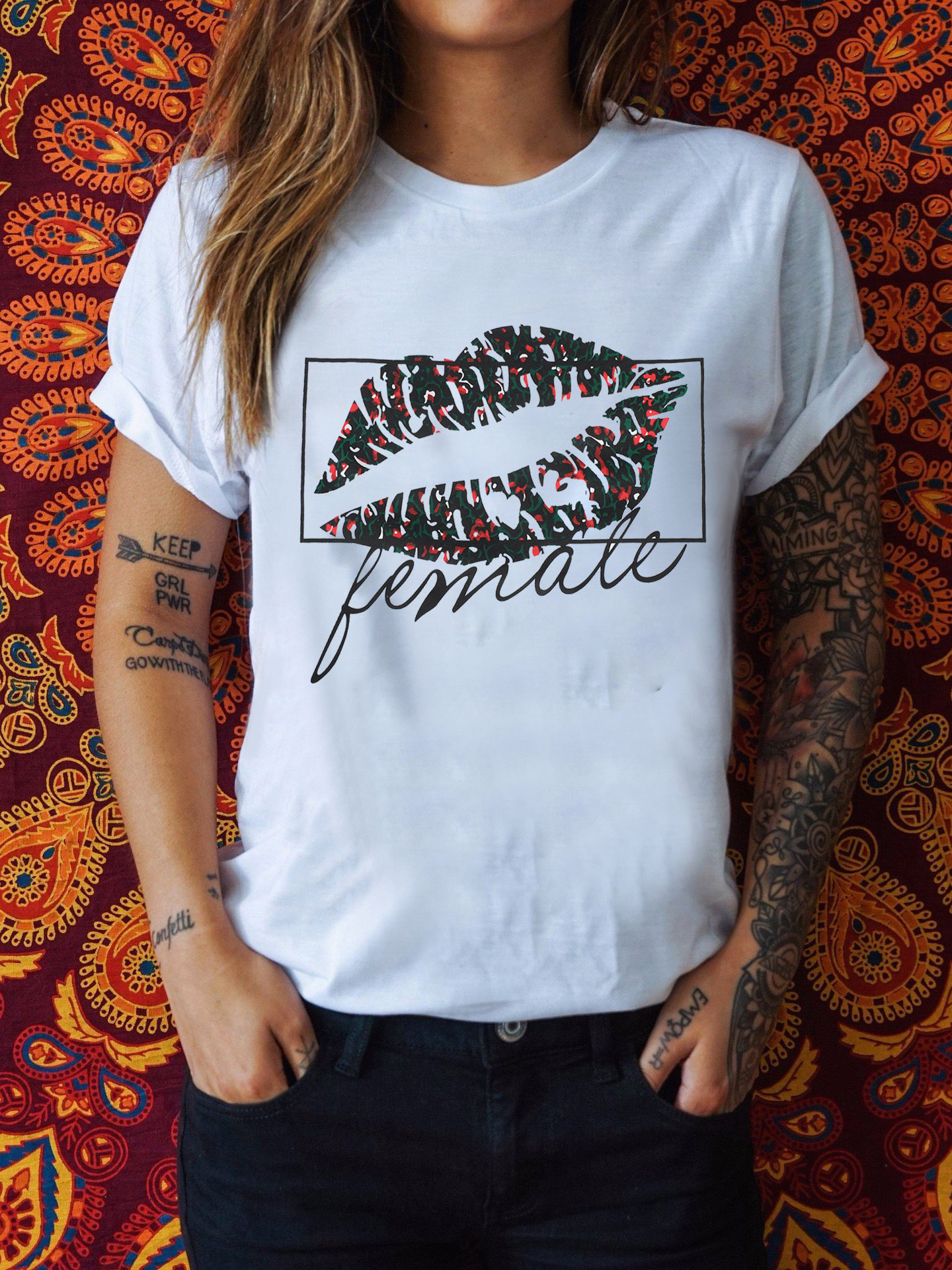 Lip Print T-Shirt 4