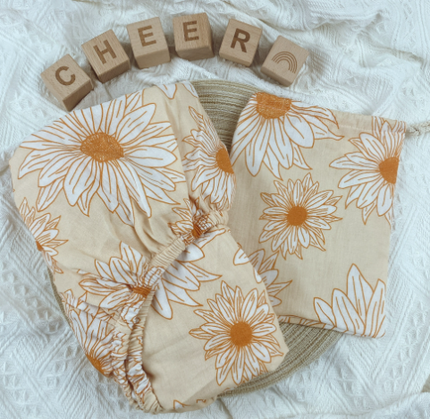 Organic Cotton Cot Sheet - Chamomile