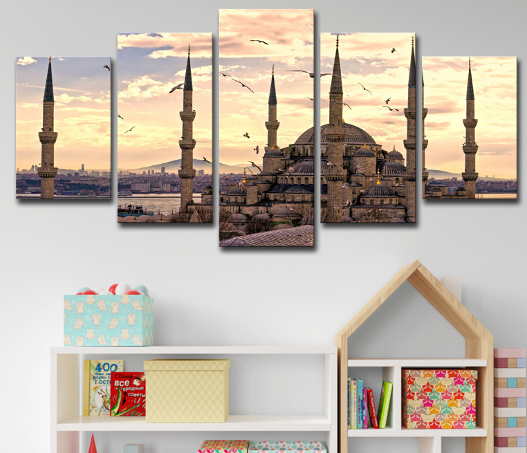 Blue Mosque Canvas Art Detail
