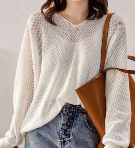 Hollow Ice Silk Sweater Image 1