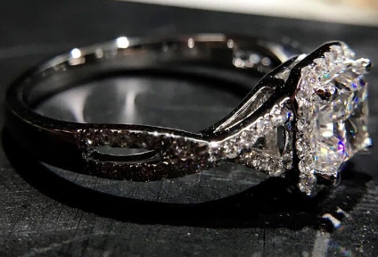 Princess Square Diamond Ring Image 2