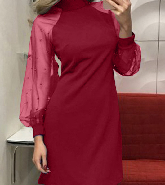 Gauze Pearl Dress Image 3