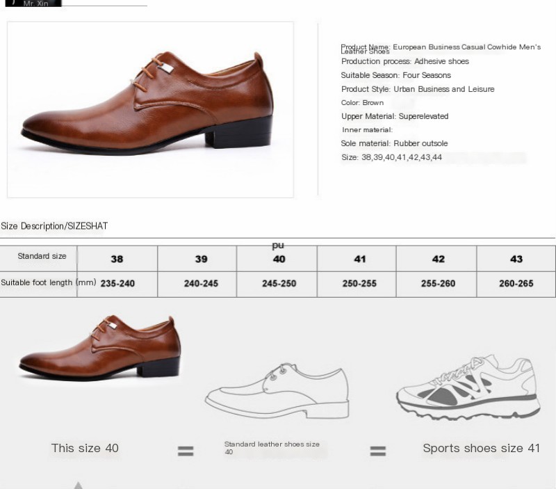 Men Flats Leather Shoes