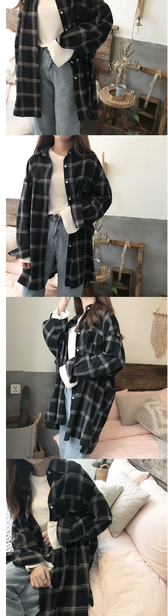 Irregular Plaid Top Image 5