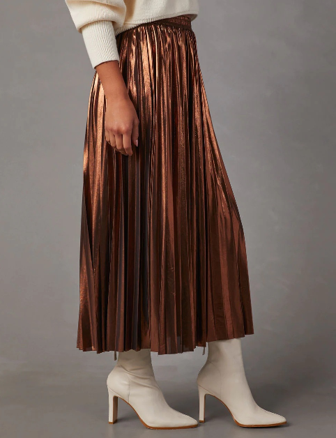 Shiny Pleated Skirt Style 3
