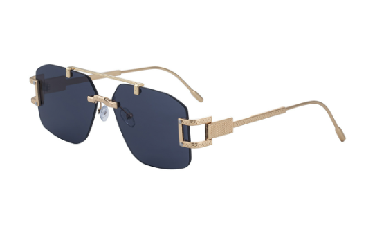 Square Rimless Punk Sunglasses Men 2025 Luxury Brand Vintage Steampunk Frameless Polygon Double Beam Sun Glasses For Male UV400 image