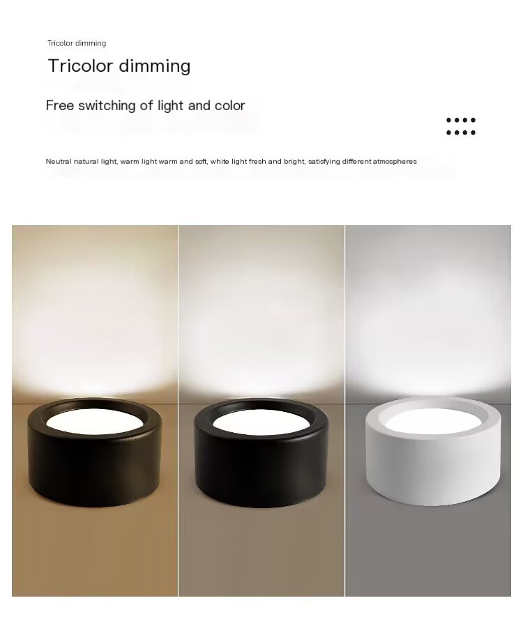 Open-mounted Downlight led ceiling lamp spotlight entrance hall entrance lamp balcony corridor lamp aisle lamp white shell black shell Downlight