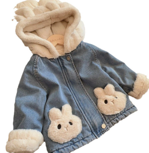 Hooded Denim Jacket Image 2