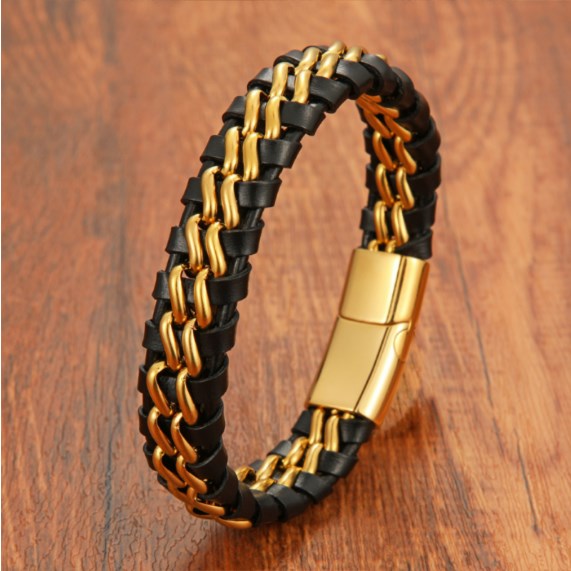 Genuine Leather Men's Bracelet Image 1