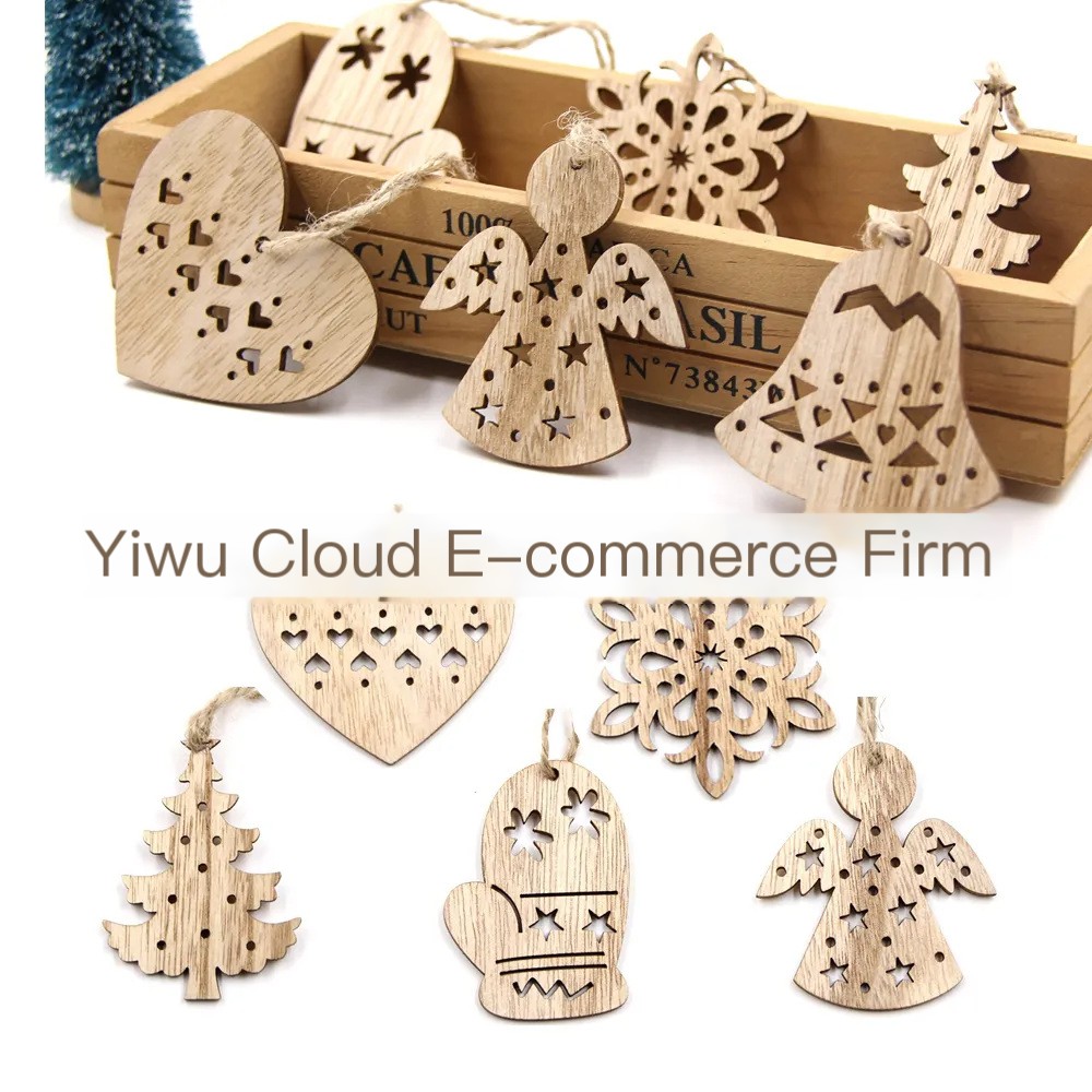 DIY Christmas Snowflake Wooden Pendants