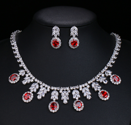 Zirconia Bride Wedding Jewelry Set Image 2