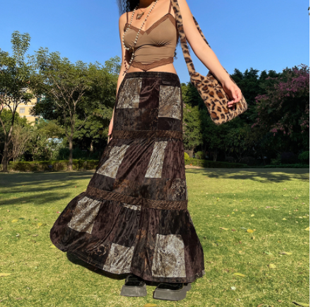 Mid Length High Waist Skirt Back View