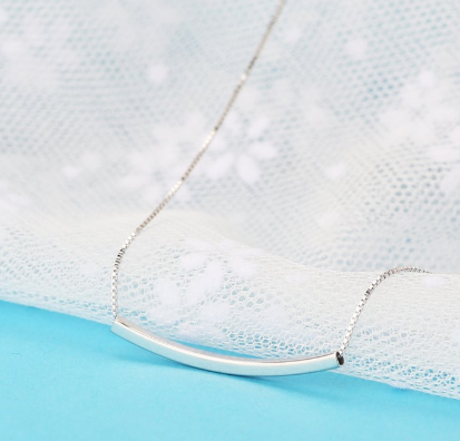 Curved Tube Necklace Image 2