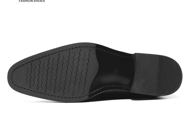 Men's Leather High-top Business Embossed Boots