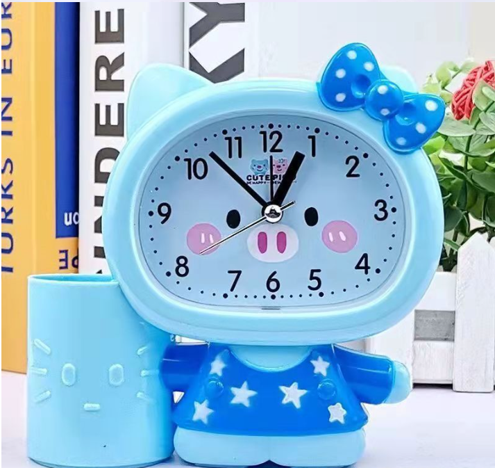 Male and female students innovative creative pen holder bee alarm clock bedside children cartoon bear fashion cute alarm clock