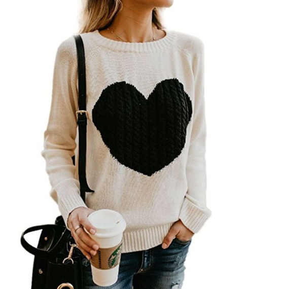 Heart Pattern Sweater