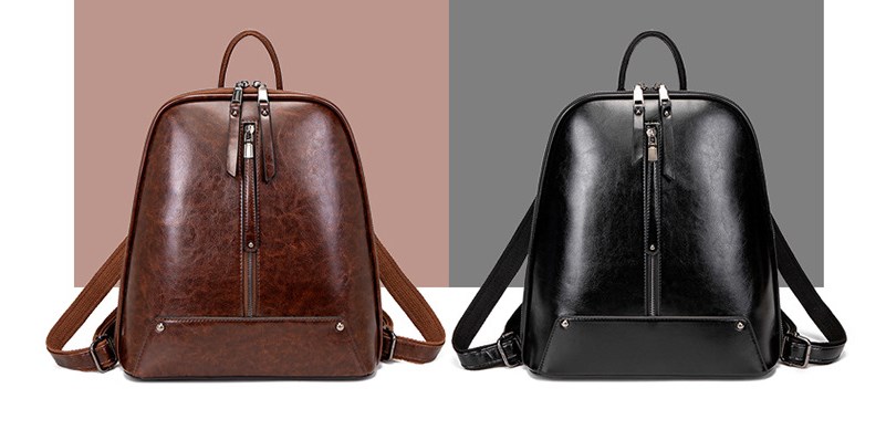 Brown Leather Backpack